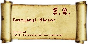 Battyányi Márton névjegykártya
