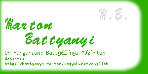 marton battyanyi business card